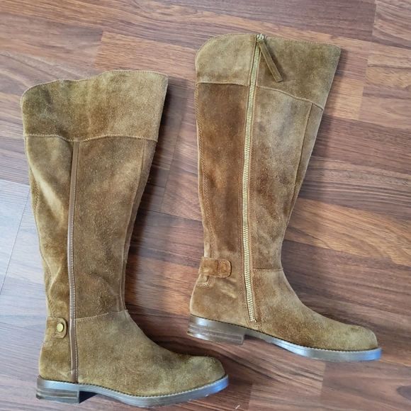 Franco Sarto Girls Suede Leather Riding Boots Size 4.5 New - Picture 3 of 9